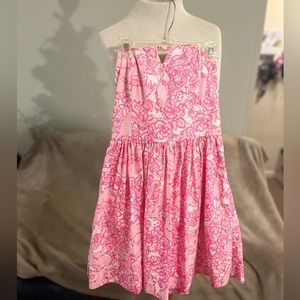 Strapless Lilly Pulitzer Richelle Dress in She’s a Fox print size 00